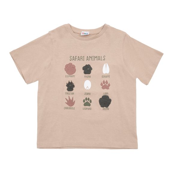 T-shirt jersey bimbo beige "safari" - Mawi