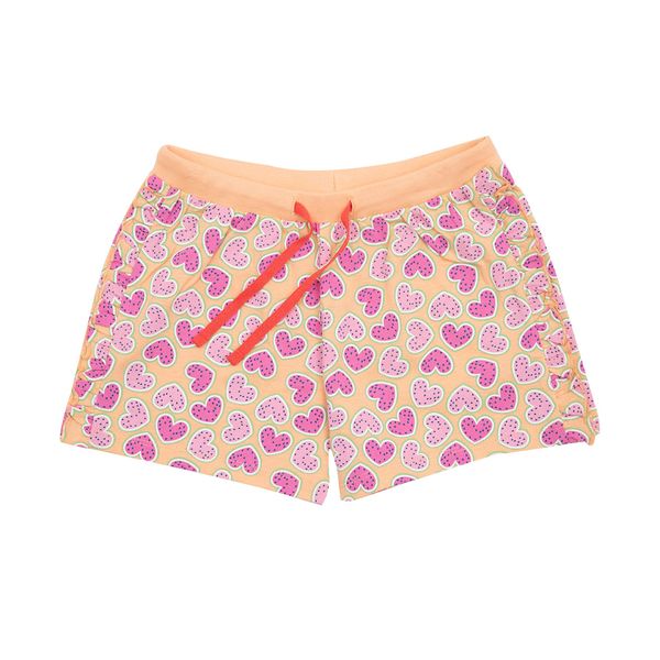 Pantaloncino morbido bimba pesca stampa cuoricini - Mawi