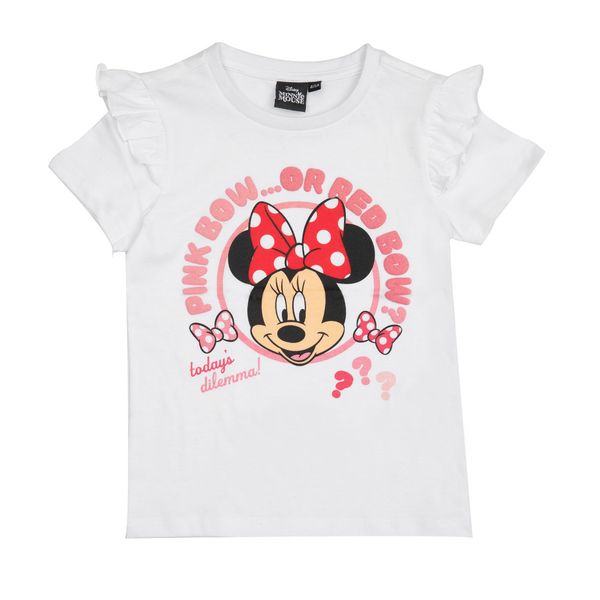 T-shirt mezza manica bimba "minnie" con frill - Disney