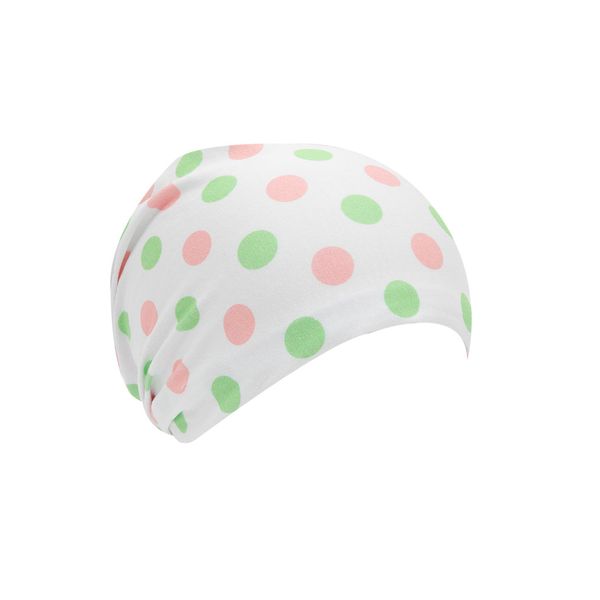Bandana jersey bimba bianca con pois - Mawi