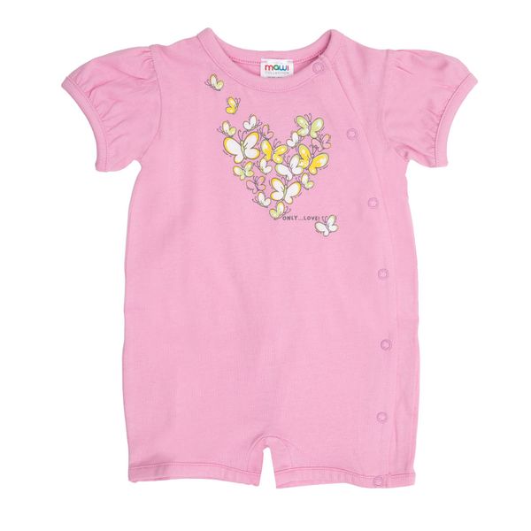 Pigiama intero jersey bimba rosa stampa "farfalle" - Mawi