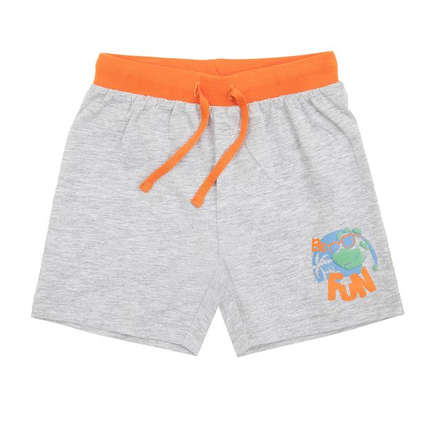 Short jersey bimbo grigio/arancio con stampa - Mawi