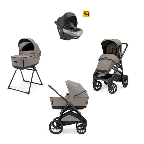 Aptica xt system quattro - tundra beige con telaio nero e seggiolino auto darwin infant - inglesina - Inglesina