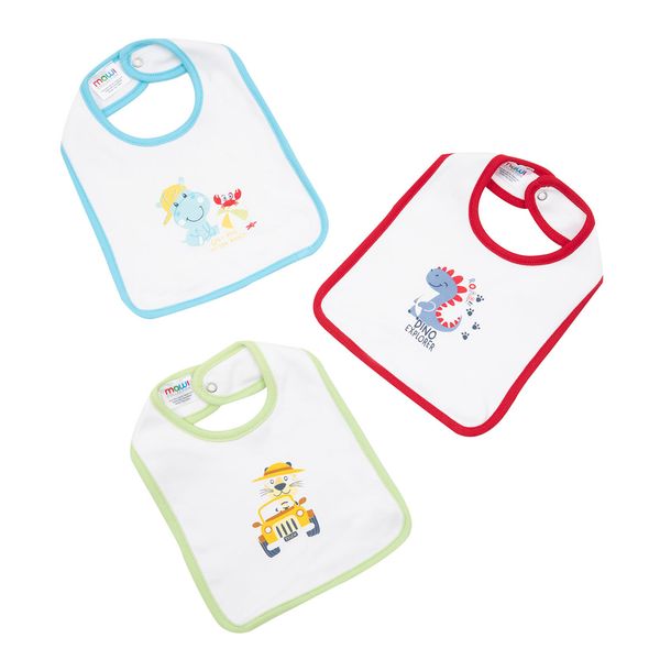 Pack 3 bavaglini bimbo stampati - Mawi