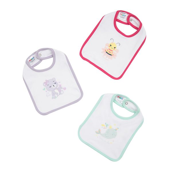 Pack 3 bavaglini bimba stampati - Mawi