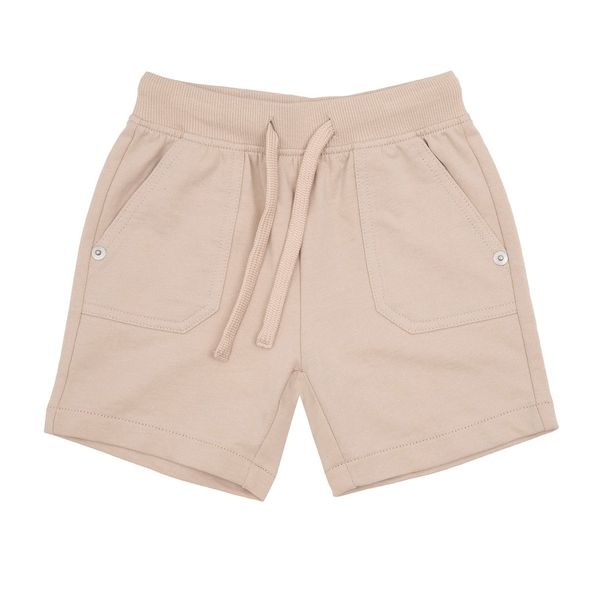 Short morbido bimbo beige con tasche - Mawi