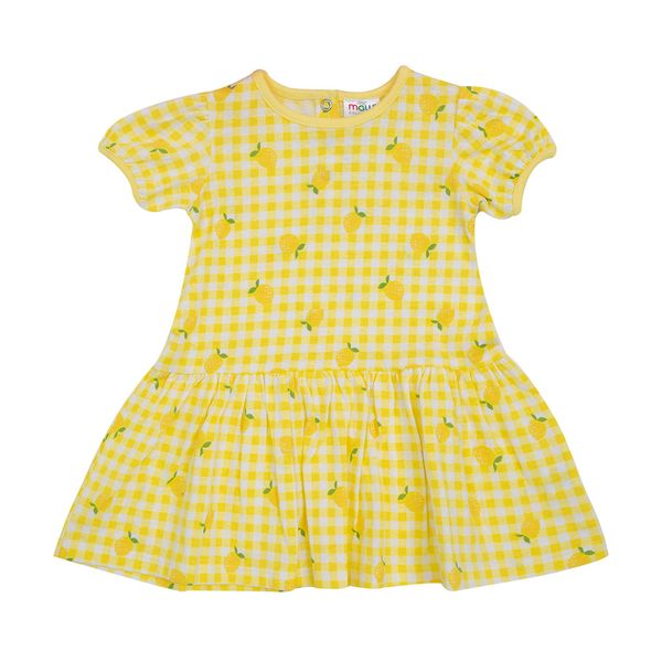 Abito jersey bimba giallo stampa limoni - Mawi