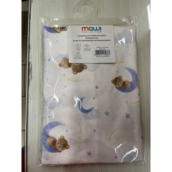 Completo 3 pezzi carrozzina orso luna - Mawi