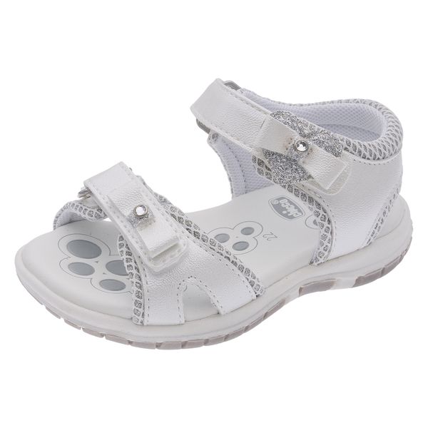 Sandali bimba bianchi con fiocco glitter - chicco francia - Chicco