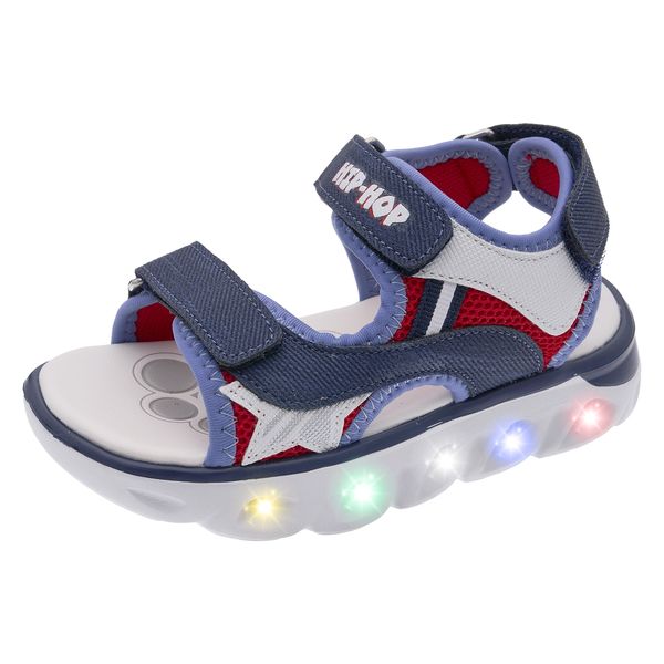 Sandalo bimba con doppio strappo e luci nella suola - chicco - Chicco