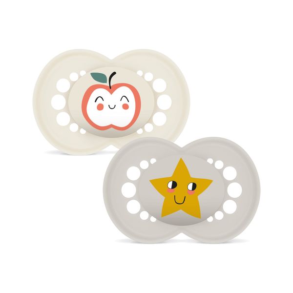 Mam original succhietto 16+ mesi (set da 2), ciuccio mam 16 36 mesi con tettarella ortodontica in caucciù, neutro - Mam