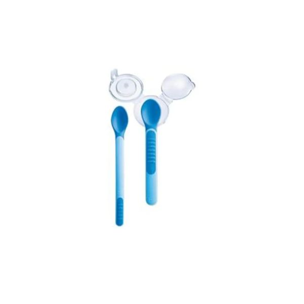 Cucchiaino heat sensitive & cover azzurro - mam - Mam