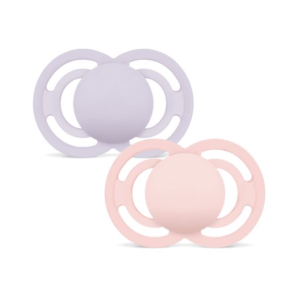 Mam perfect confezione doppia succhietto 16+ mesi (set da 2), ciuccio mam 16 36 mesi silicone per uno sviluppo sano del cavo orale, rosa/lilla - Mam