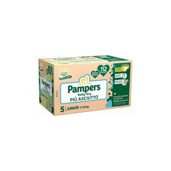 Pannolino baby-dry penta pacco taglia 5 11-25kg 112 pz - pampers - Pampers