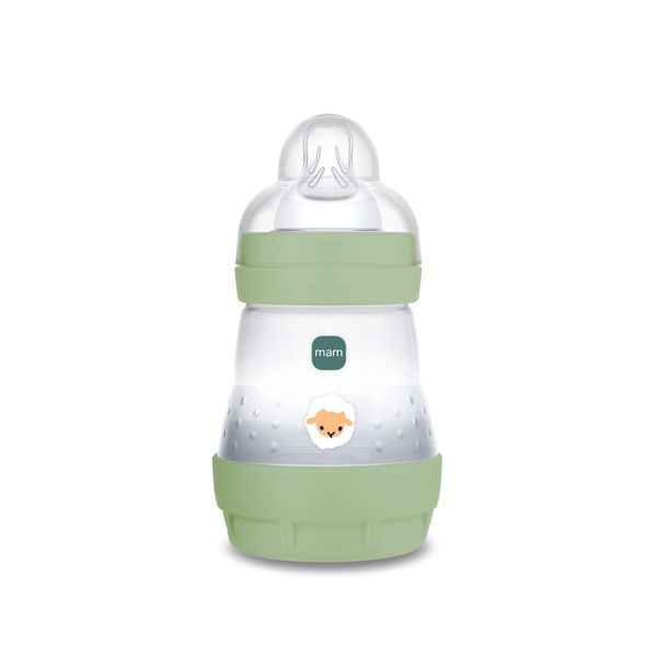 Mam biberon easy start 160 ml, biberon anticolica per allattamento misto che riduce le bolle d'aria e il rischio di coliche, verde - Mam