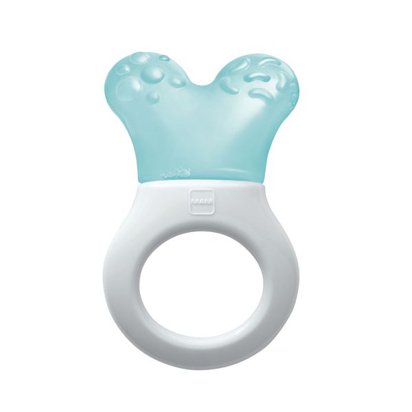 Mam mini cooler & clip dentaruolo, massaggia gengive neonati 2+ mesi rinfrescante e lenitivo, neonato accessori utili facili da afferrare, azzurro - Mam