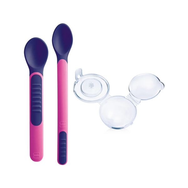 Cucchiaino heat sensitive & cover rosa - mam - Mam