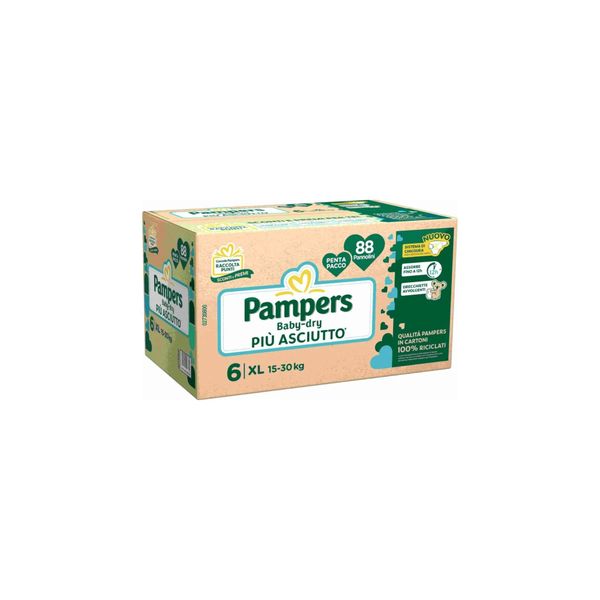Pannolino baby-dry penta pacco taglia 6 15-30kg 88 pz - pampers - Pampers