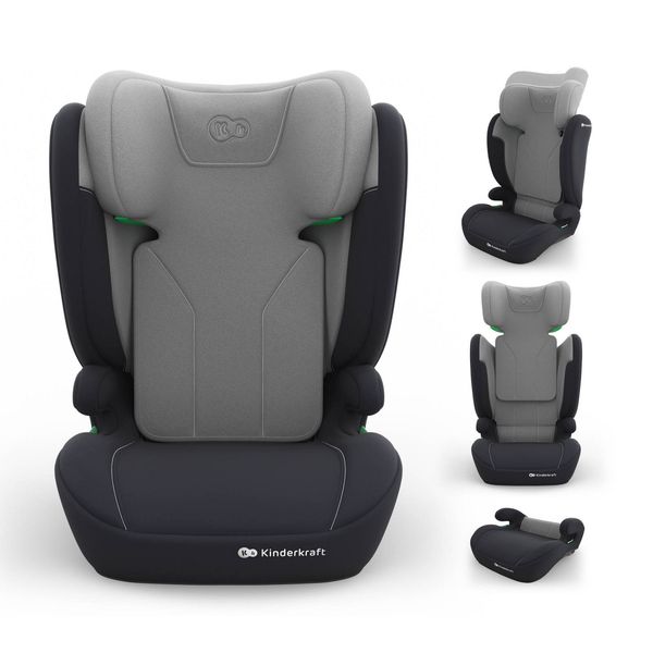 Seggiolino auto i-spark 2 grey i-size 100-150cm - grey - kinderkraft - KinderKraft