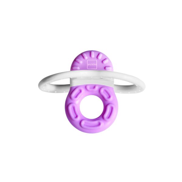 Mam bite & relax fase 1 mini dentaruolo, massaggia gengive neonati 2+ mesi, con sterilizzatore portatile per microonde, rosa - Mam