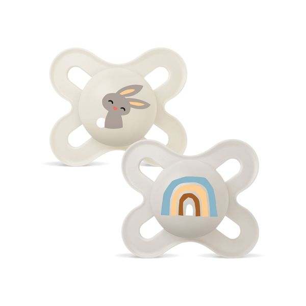 Mam original start succhietto 0-2 mesi (set da 2), ciuccio mam 0-2 mesi con tettarella ortodontica in silicone, neutro - Mam