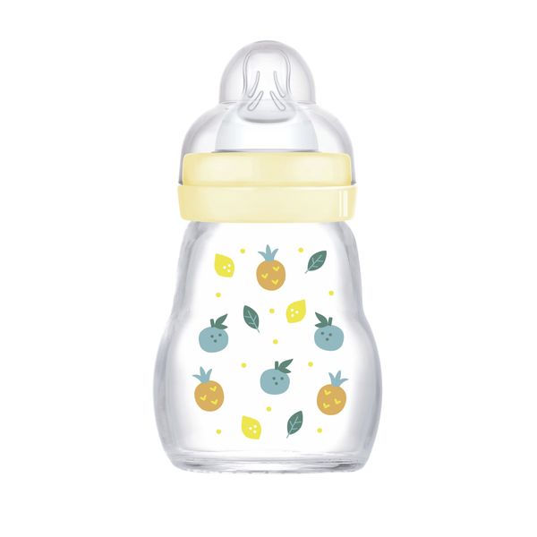 Mam biberon feel good 170 ml, biberon vetro pregiato resistente alle alte temperature, neutro - Mam