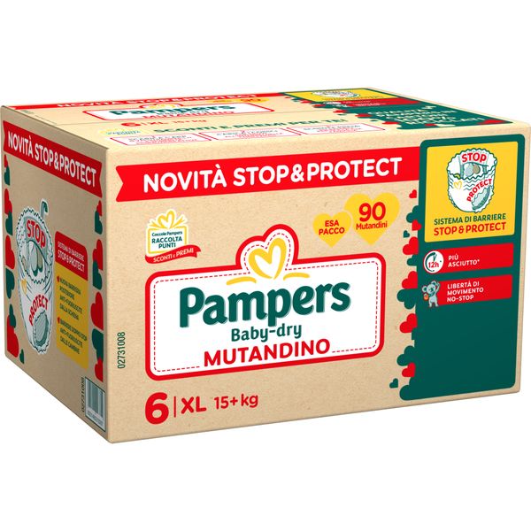 Pannolino baby-dry mutandino esa taglia 6 15+kg 90 pz - pampers - Pampers