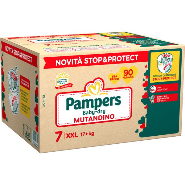 Pannolino baby-dry mutandino esa taglia 7 17+kg 90 pz - pampers - Pampers