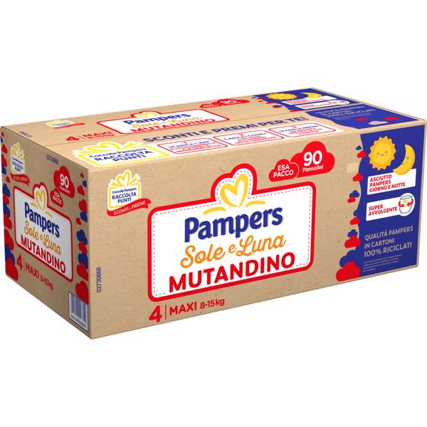 Pannolino sole & luna mutandino esa taglia 4 8-15kg 90 pz - pampers - Pampers
