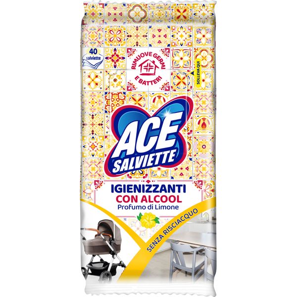Ace salviette igienizzanti limone x40/it - Ace