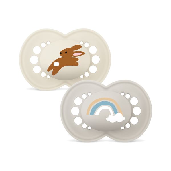 Mam original succhietto 16+ mesi (set da 2), ciuccio mam 16 36 mesi silicone con tettarella ortodontica, neutro - Mam