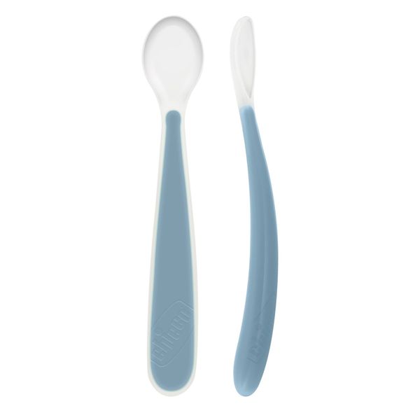 Cucchiaino soft doppio 6m+ azzurro  1 - chicco - Chicco
