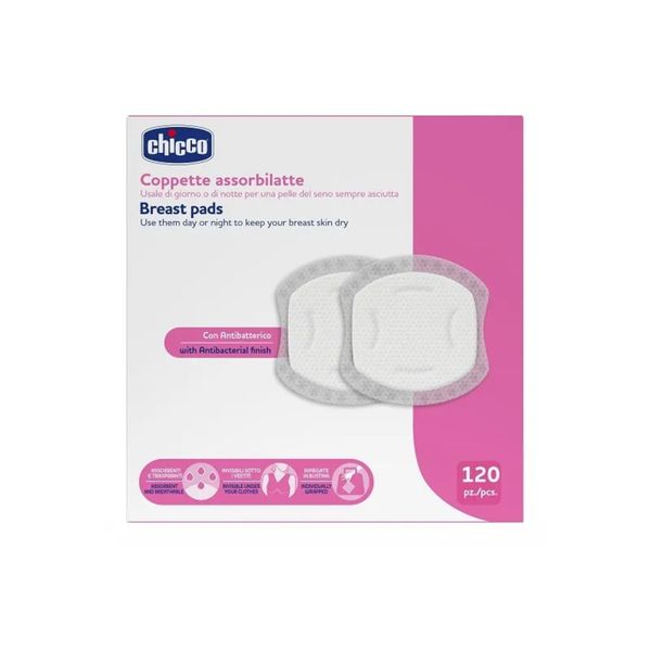 Coppette assorbilatte per protezione allattamento 120 pezzi - chicco - Chicco