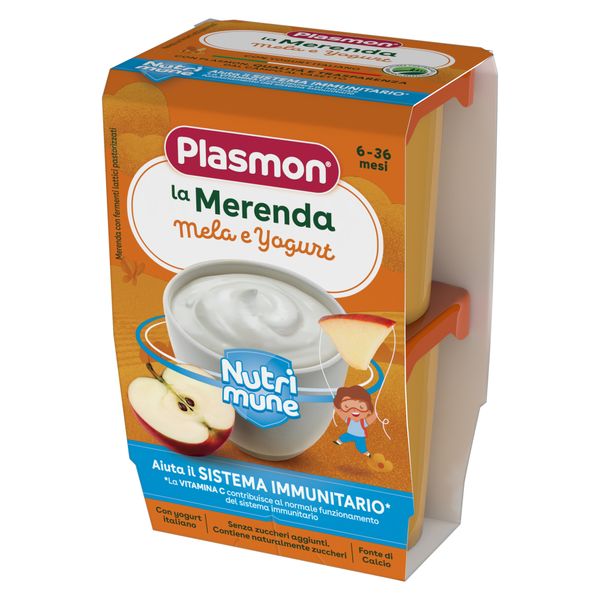 Merenda mela e yogurt nutrimune 2x120g - plasmon - Plasmon