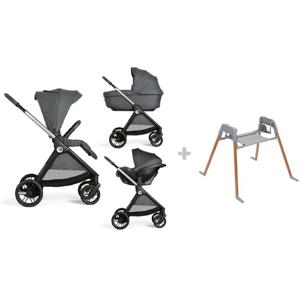 Chicco - trio bellagio 2 gc kory plus  black satin + lullaglide stand - 