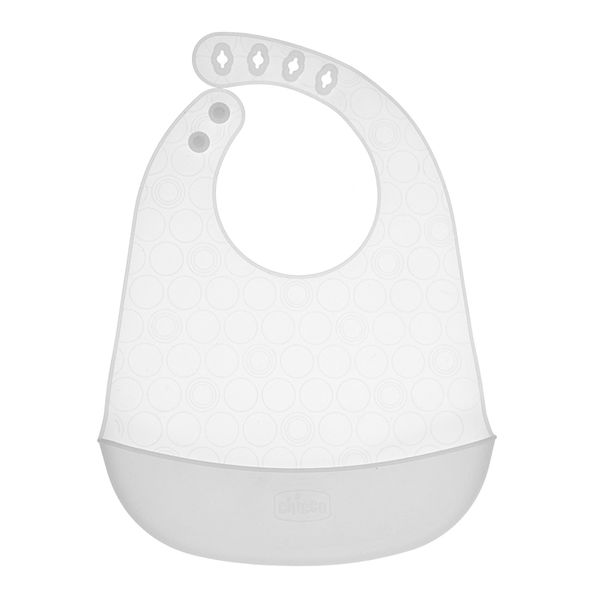 Bavaglia in silicone con tasca grigio - chicco - Chicco