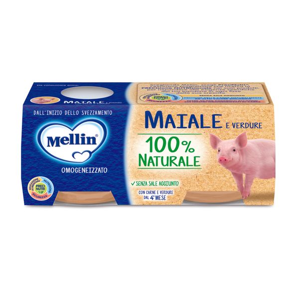 Omogeneizzato maiale e verdure 2x80 g. - mellin - Mellin