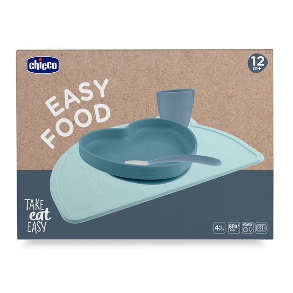 Set pappa silicone azzurro 12m+ - chicco - Chicco