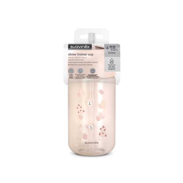 Wild&free tazza cannuccia 340ml +18m rosa - suavinex - Suavinex