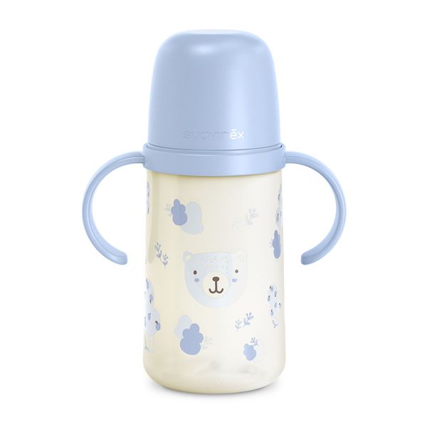 Wild&free biberon antigoccia con manici 270ml +6m azzurra - suavinex - Suavinex