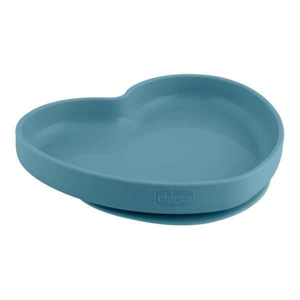 Piatto cuore silicone azzurro 9m+ - chicco - Chicco