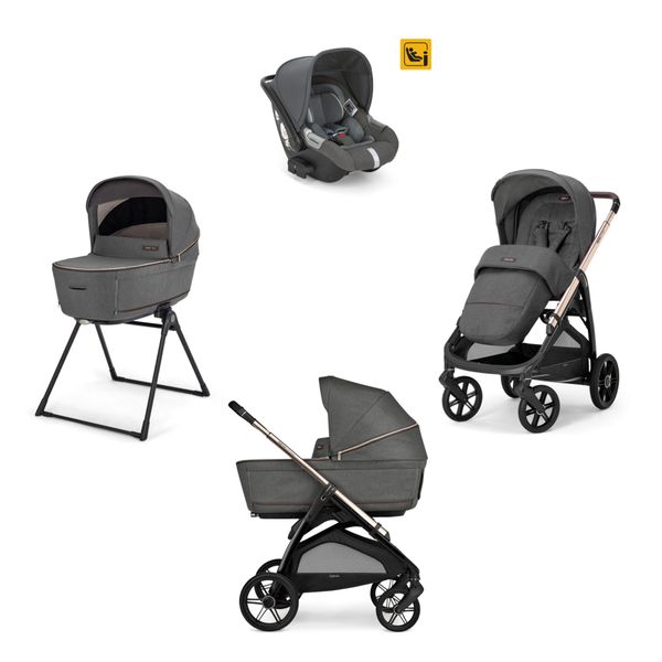 Sistema modulare aptica system quattro -  drw velvet grey + telaio palladio - inglesina - Inglesina