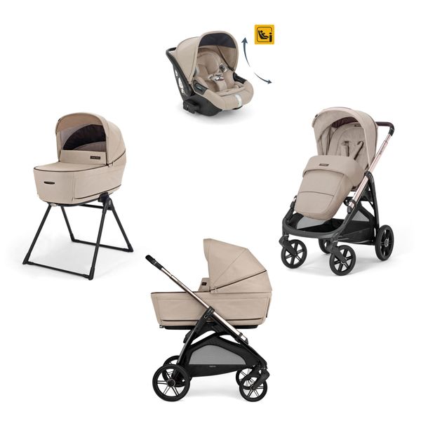 Sistema modulare aptica system quattro - drw rc pashmina beige + telaio palladio - inglesina - Inglesina