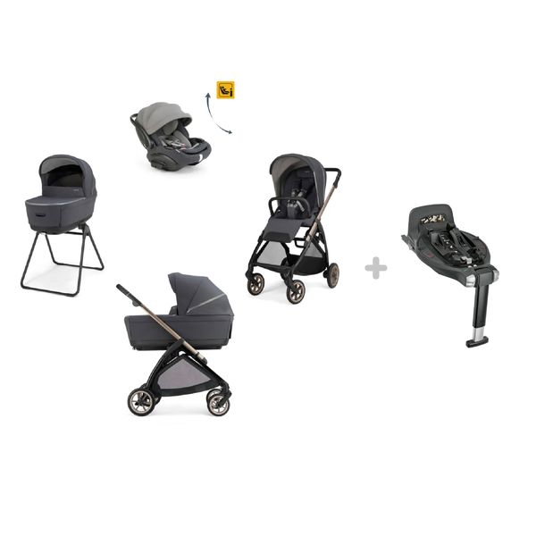 Ing-trio elecat darwin rec evo garage grey telaio bronze + ing- base auto darwin 360° i-size - 