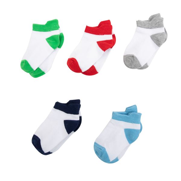 Multipack 5 paia calzini bimbo con tallone colorato - Mawi