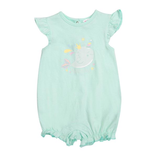 Pagliaccetto neonata con volant "under the sea" verde acqua - Mawi