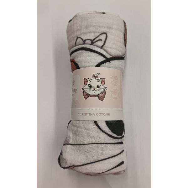 Copertina in mussola di cotone disney baby – collezione minou (gli aristogatti) - Disney