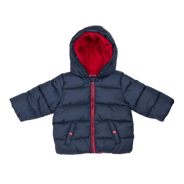 Giubbotto blu imbottito con cappuccio bambino - Mawi
