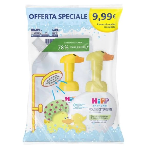 Special pack paperella mousse detergente 250 ml + paperella mousse detergente ricarica 250 m - hipp - Hipp Baby
