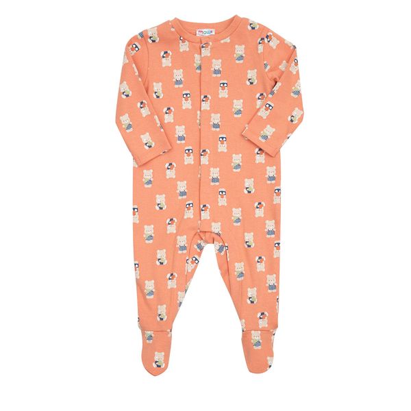 Tutina neonato con piedini e stampa all-over orsetti - Mawi